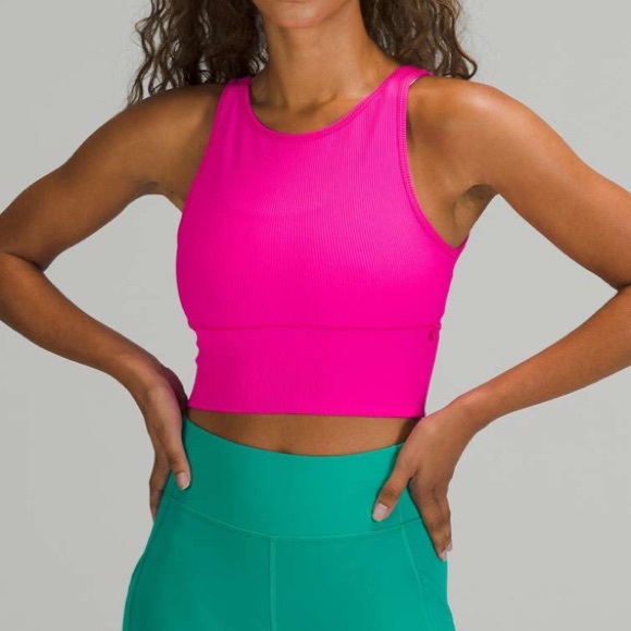 Lululemon Power Pivot Tank Top *Rib Pow Pink Size 6 - Picture 1 of 9